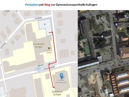 Parkplatz und Weg zur Gymnasiumsporthalle Sulingen